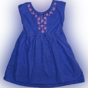 Gymboree Play Dress - Blue and Pink Floral Dots - Toddler Girls 2T